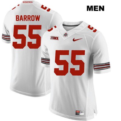 Men's NCAA Ohio State Buckeyes Malik Barrow #55 College Stitched Authentic Nike White Football Jersey VH20O58BS